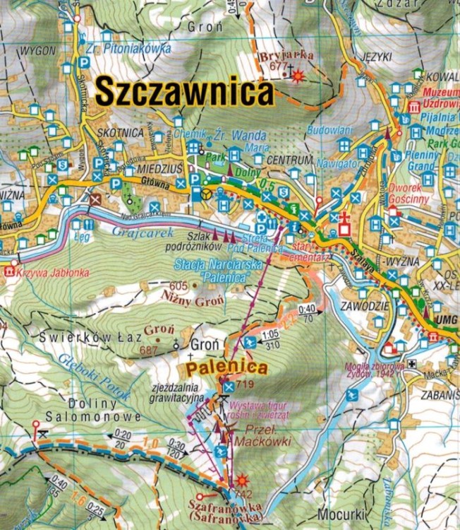 Pieniny 1:25 000. Laminowana mapa kieszonkowa wydawnictwa Compass. Fragment 3