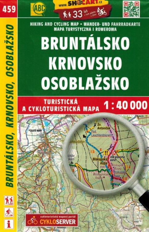 Bruntalsko, Krnovsko, Osoblazsko. Mapa turystyczna 459 wydawnictwa Shocart. Okładka