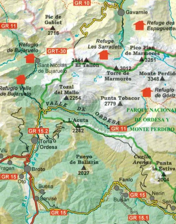 Park Narodowy Posets Maladeta 1:25 000. Zestaw dwóch map samochodowo-turystycznych wydawnictwa Editorial Alpina. Mapa 1 - fragment 1