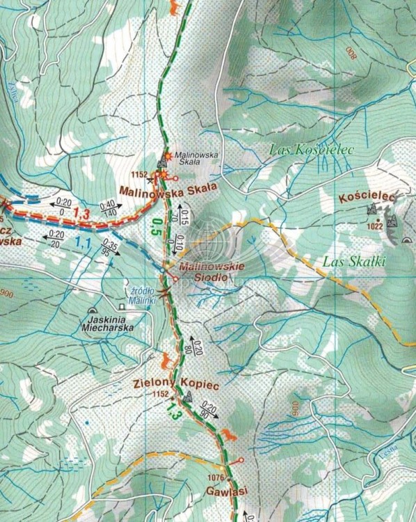 Wisła 1:25 000. Plan miasta / Mapa turystyczna wydawnictwa Compass. Fragment 2