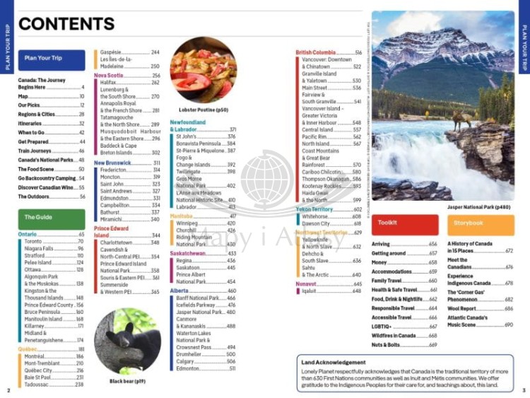 Kanada / Canada. Przewodnik wydawnictwa Lonely Planet. Spis treści