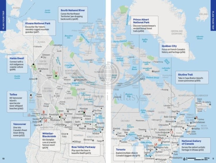 Kanada / Canada. Przewodnik wydawnictwa Lonely Planet. Przykładowe strony 1