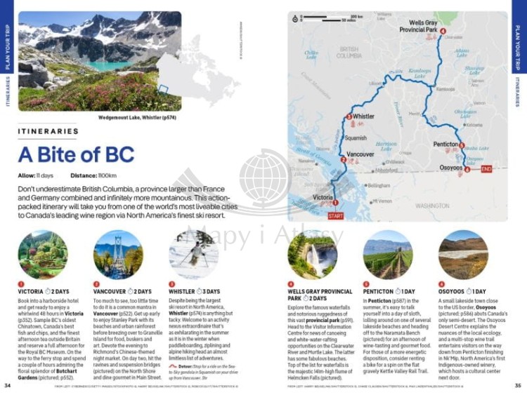 Kanada / Canada. Przewodnik wydawnictwa Lonely Planet. Przykładowe strony 2