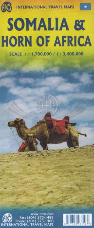 Somalia, Róg Afryki. Mapa samochodowo-turystyczna wydawnictwa  ITMB . Okładka
