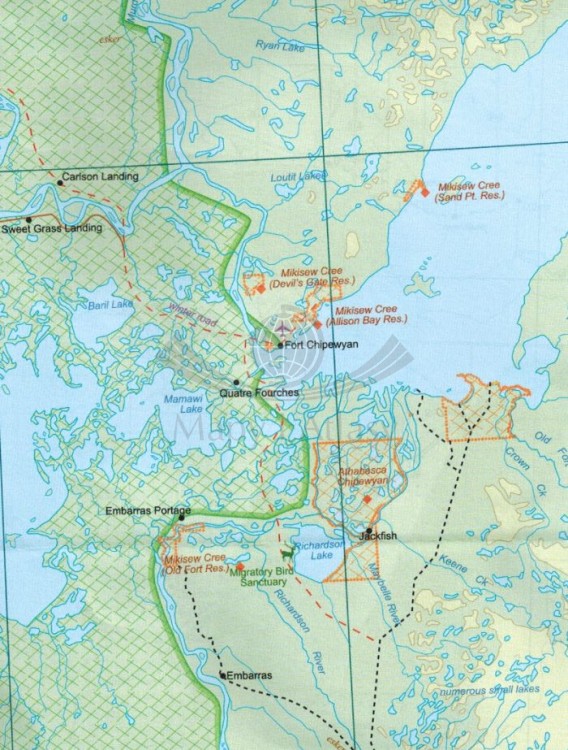 Alberta 1:940 000. Południowo-zachodnia Kanada. Mapa samochodowo-turystyczna wydawnictwa ITMB. Fragment 3