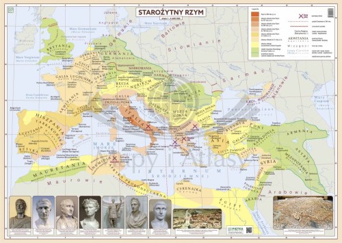 Starożytny Rzym. Mapa ścienna. Wersja STRONG