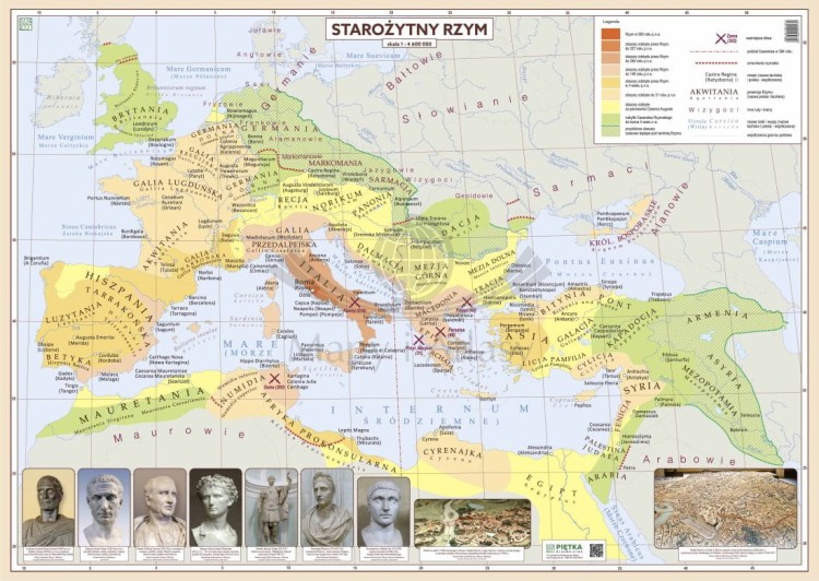 Starożytny Rzym. Mapa ścienna. Wersja STRONG