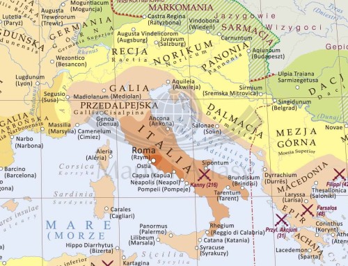 Starożytny Rzym. Mapa ścienna. Wersja STRONG. Fragment