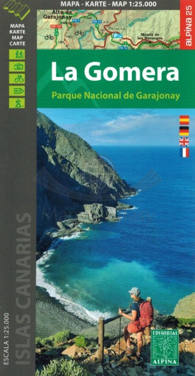 La Gomera. Park Narodowy Garajonay 1:25 000. Mapa turystyczna + przewodnik. Okładka