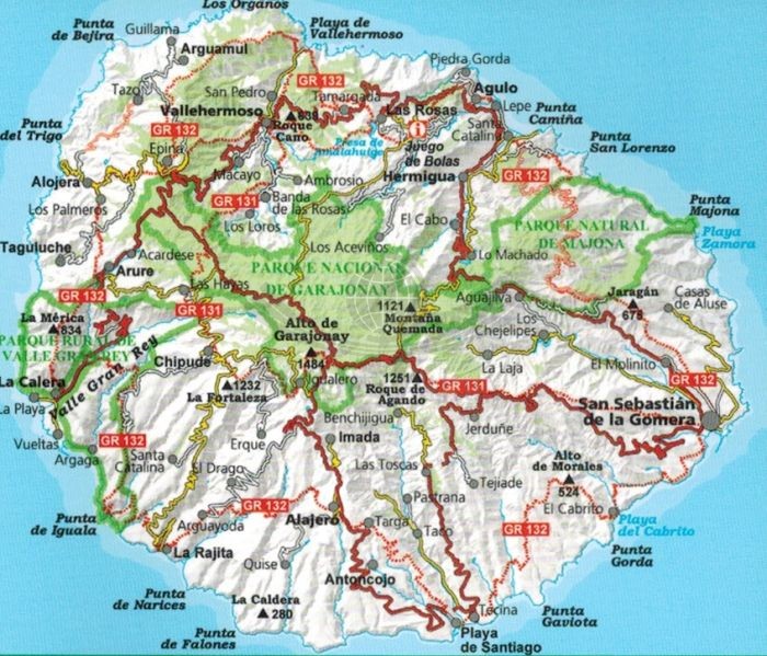 La Gomera. Park Narodowy Garajonay 1:25 000. Mapa turystyczna + przewodnik. Zasięg