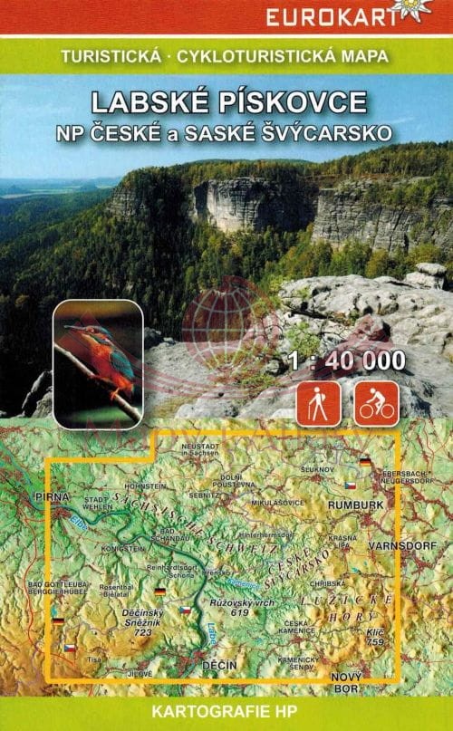 Labske Piskovce. NP Ceske a Ceske Svycarsko / Łabskie Piaskowce. NP Czeska i Saksońska Szwajcaria. Mapa turystyczna. Kartografie HP