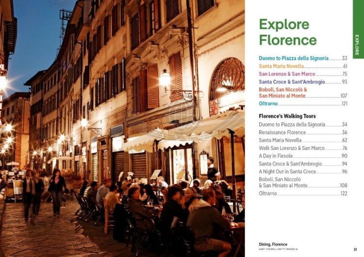 Florencja i Toskania / Florence &amp; Tuscany. Przewodnik Pocket z mapą wydawnictwa Lonely Planet. Przykładowe strony 2