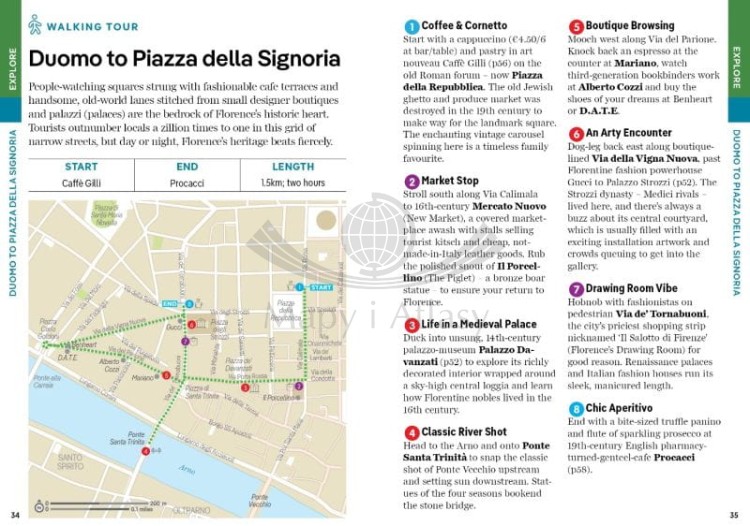 Florencja i Toskania / Florence &amp; Tuscany. Przewodnik Pocket z mapą wydawnictwa Lonely Planet. Przykładowe strony 3