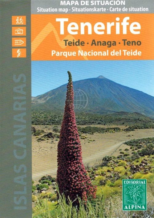 Teneryfa 125 000. Zestaw czterech map turystycznych. Mapa poglądowa Teneryfy