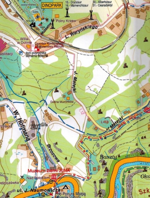 Szklarska Poręba 1:10 000. Laminowana mapa kieszonkowa / Plan miasta wydawnictwa Galileos. Fragment 3