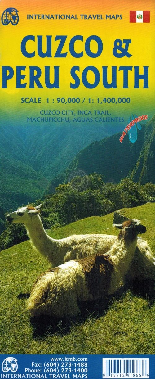 Cuzco i południowe Peru. Wodoodporna mapa samochodowo-turystyczna. ITMB