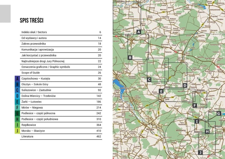 Jura północna. Przewodnik wspinaczkowy. Spis treści