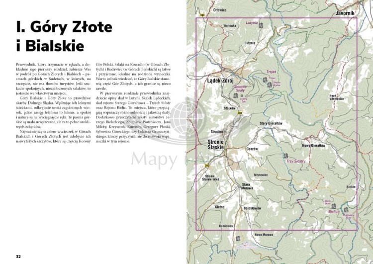 Ziemia Kłodzka. Przewodnik wspinaczkowy. Przykładowe strony 2