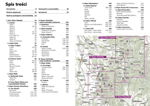Ziemia Kłodzka. Przewodnik wspinaczkowy. Spis treści