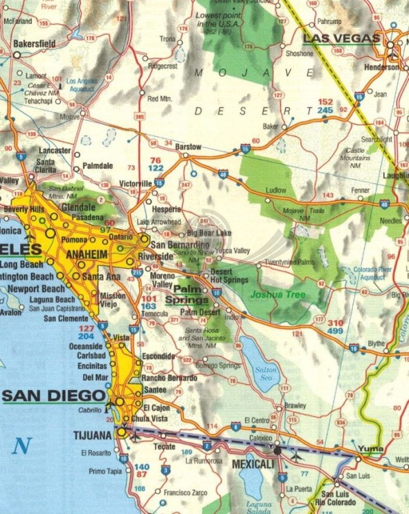 USA  Stany Zjednoczone. Mapa samochodowa 761 wydawnictwa Michelin. Fragment 1