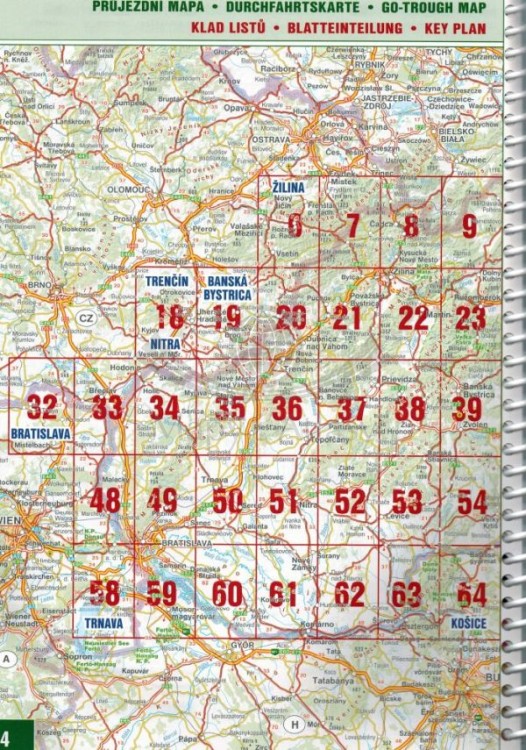 Słowacja 1:150 000 / Europa 1:4 000 000. Atlas samochodowo-turystyczny wydawnictwa Shocart. Mapa tranzytowa 1