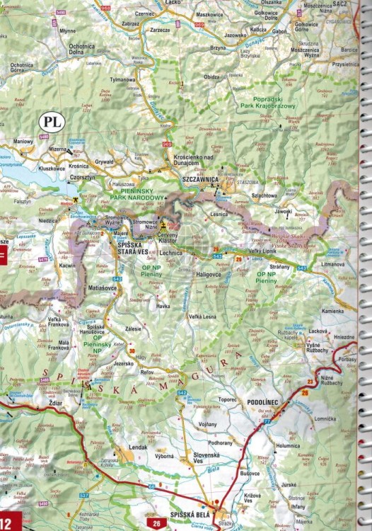 Słowacja 1:150 000 / Europa 1:4 000 000. Atlas samochodowo-turystyczny wydawnictwa Shocart. Przykładowy arkusz 1