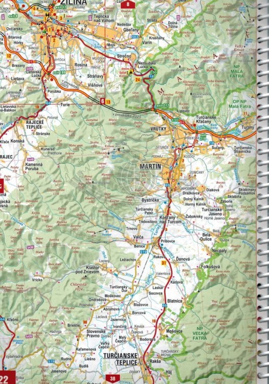 Słowacja 1:150 000 / Europa 1:4 000 000. Atlas samochodowo-turystyczny wydawnictwa Shocart. Przykładowy arkusz 2