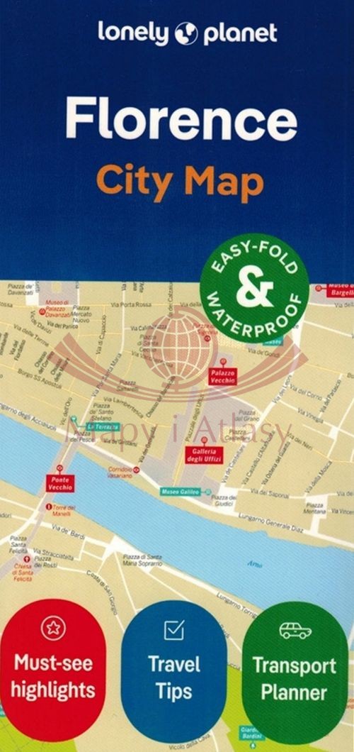 Florencja. Wodoodporna mapa / Plan miasta. City map. Lonely Planet