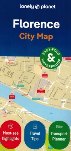 Florencja. Wodoodporna mapa  Plan miasta. City map wydawnictwa Lonely Planet. Okładka