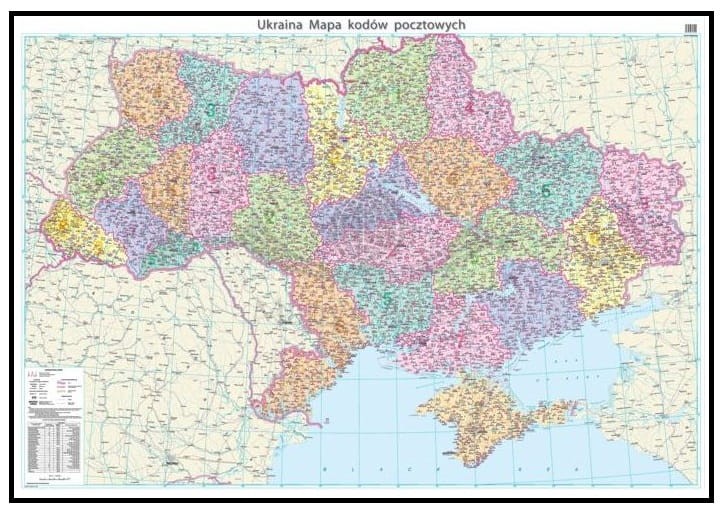 Ukraina 1:1 000 000. Mapa kodowa. Wersja magnetyczna