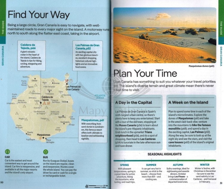 Wyspy Kanaryjskie / Canary Islands. Przewodnik wydawnictwa Lonely Planet. Przykładowe strony 4