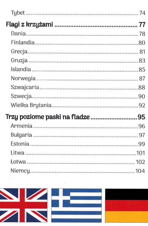 Flagi świata. Atlas. Spis treści 3