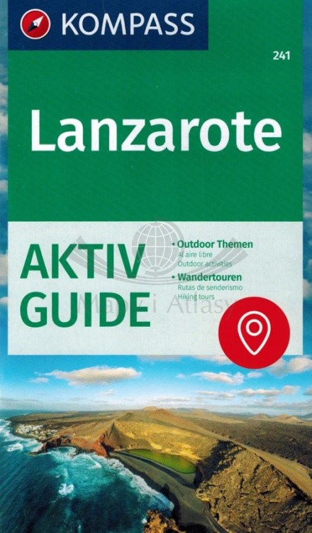 Lanzarote 1:50 000. Mapa turystyczna 241 wydawnictwa Kompass. Mini przewodnik - okładka