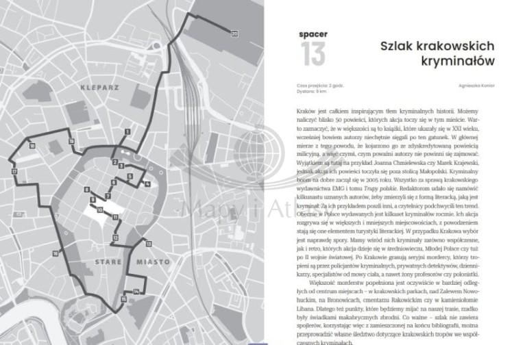 Kraków. Spacerownik literacki. Przewodnik wydawnictwa Bezdroża. Przykładowe strony 1