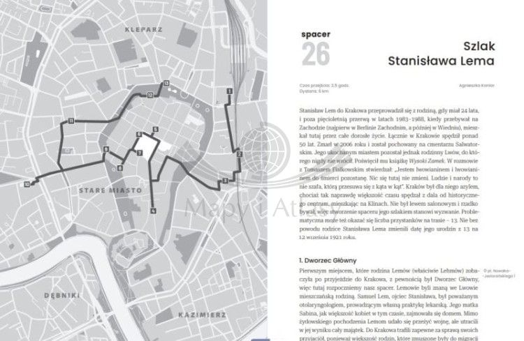 Kraków. Spacerownik literacki. Przewodnik wydawnictwa Bezdroża. Przykładowe strony 4