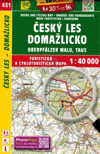 Czeski Las - Domazlice / Cesky Les - Domazlicko. Mapa turystyczna 431 wydawnictwa Shocart. Okładka