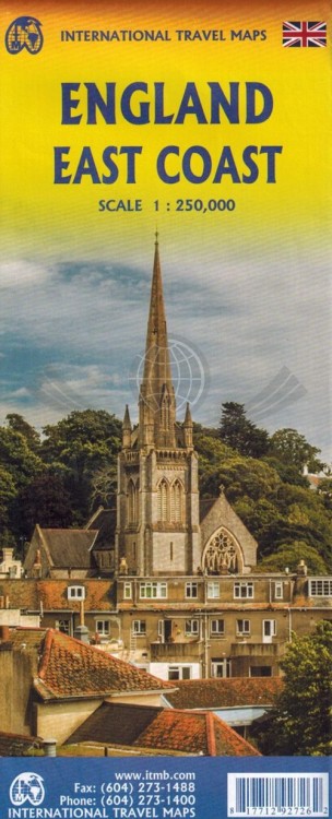 Anglia. Wschodnie wybrzeże 1:250 000. Mapa samochodowo-turystyczna wydawnictwa ITMB. Okładka