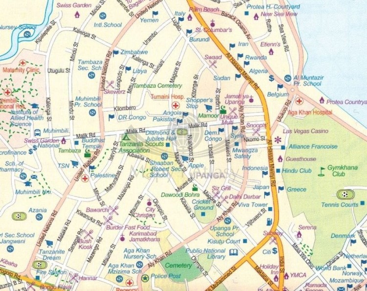 Tanzania 1:1 300 000. Wodoodporna mapa samochodowo-turystyczna wydawnictwa ITMB. Fragment 3