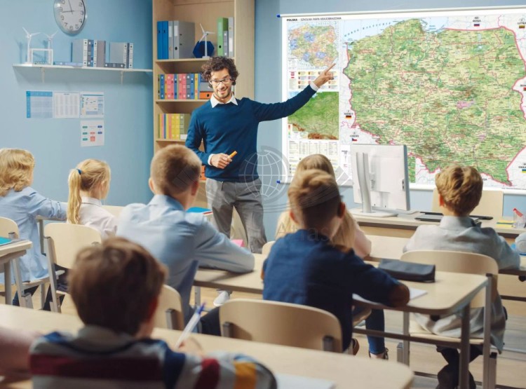 Polska 1:500 000. Mapa ścienna krajobrazowa. Przykład zastosowania