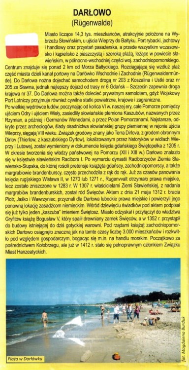 Darłowo. Mapa turystyczna / Plan miast wydawnictwa BiK. Informator