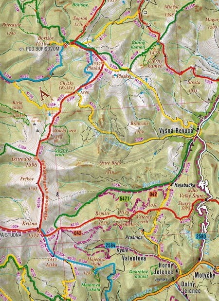 Mała i Wielka Fatra. Mapa turystyczna 226 wydawnictwa Shocart. Fragment 1