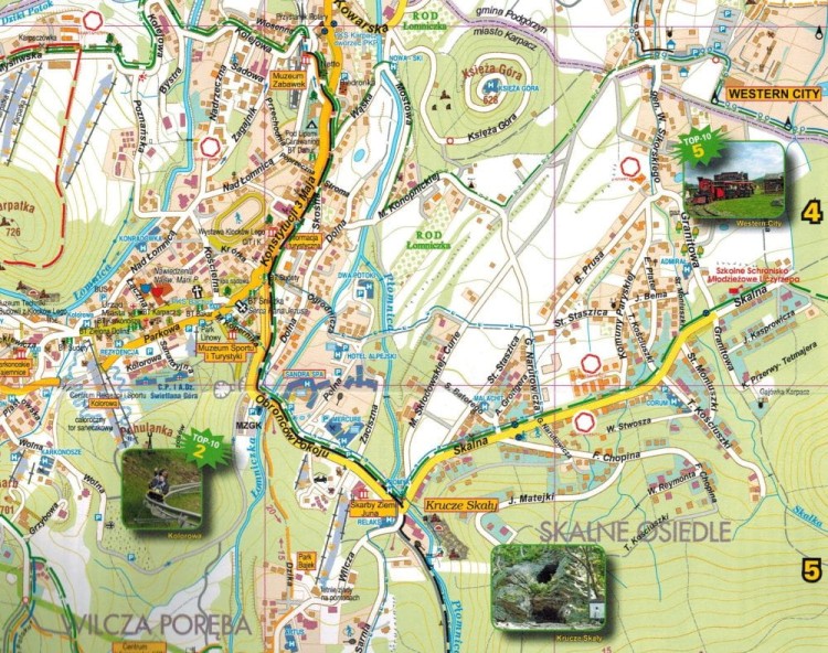 Karpacz i okolice 1:12 500. Laminowana mapa turystyczna / Plan miasta wydawnictwa Galileos. Fragment 1