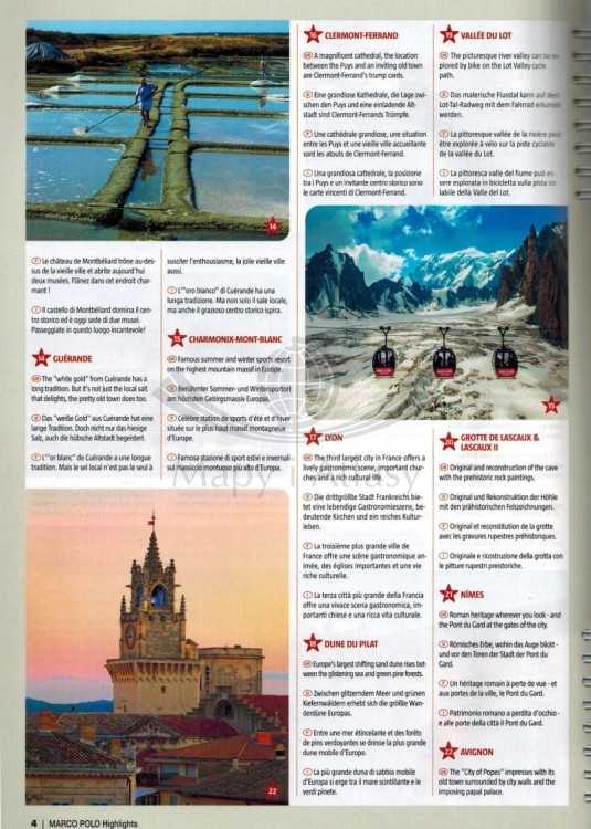 Francja 1:300 000. Atlas samochodowo-turystyczny wydawnictwa Marco Polo. Informator