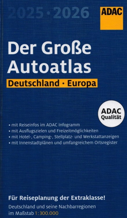 Niemcy, Europa. Atlas samochodowy Grosse wydawnictwa ADAC. Okładka