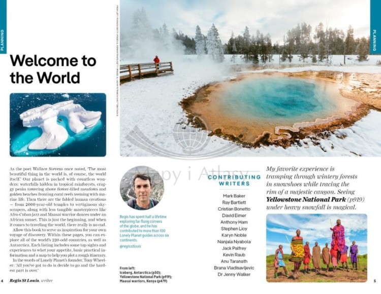 Świat. Przewodnik wydawnictwa Lonely Planet. Przykładowe strony 1