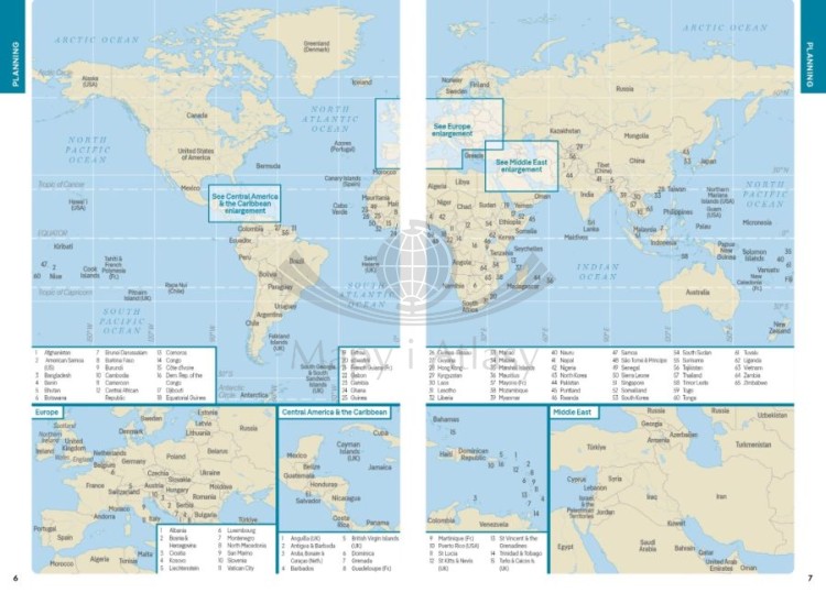 Świat. Przewodnik wydawnictwa Lonely Planet. Przykładowe strony 2