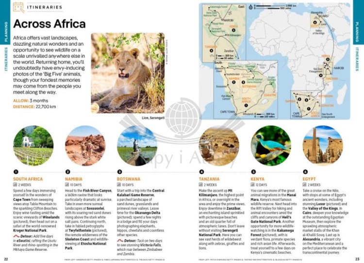 Świat. Przewodnik wydawnictwa Lonely Planet. Przykładowe strony 4