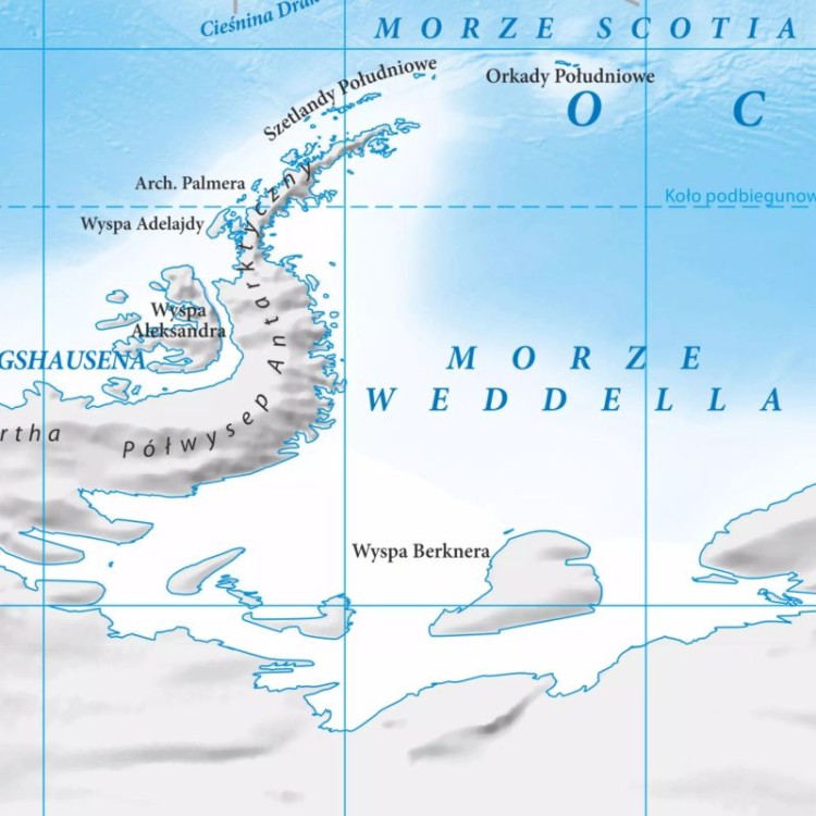 Świat 1:60 000 000. Mapa ścienna polityczna. Fragment 4