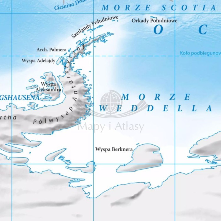 Świat 1:60 000 000. Mapa polityczna. Wersja do wpinania. Fragment 4