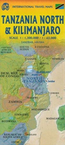 Kilimandżaro i północna Tanzania. Mapa samochodowo-turystyczna wydawnictwa ITMB. Zasięg